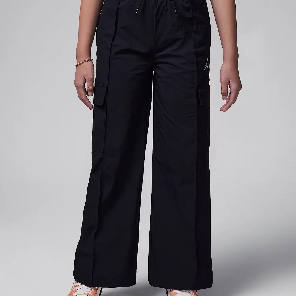 Jordan Big Kids Girls Double Cargo Woven Pants Size M NWT Back to School Black